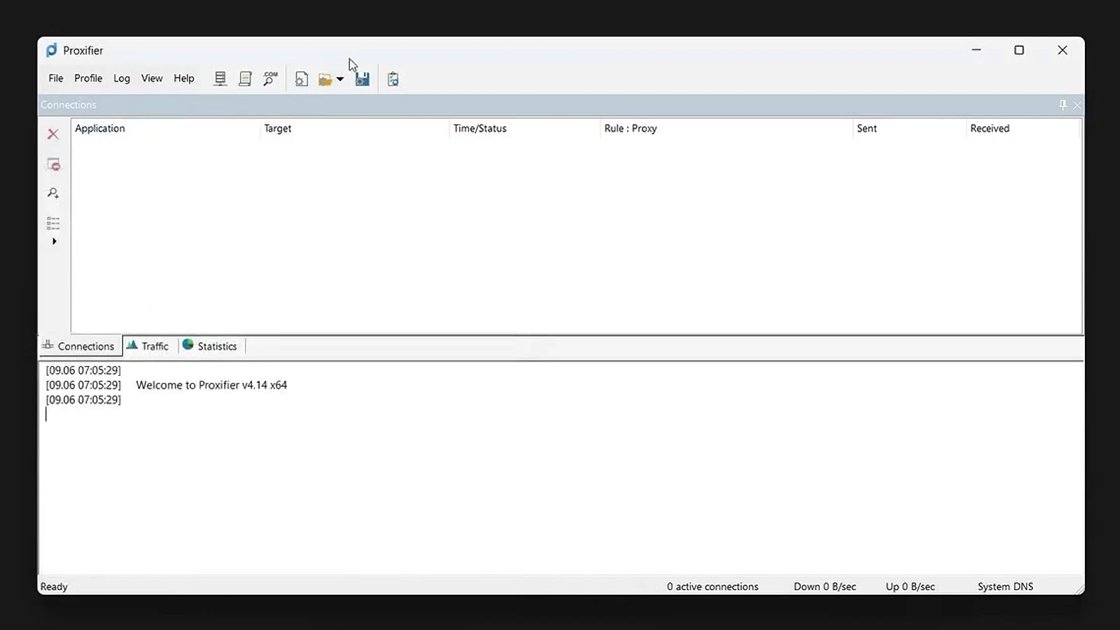 Proxifier rule list with the Telegram rule selected and the SOCKS5 proxy in the Action column