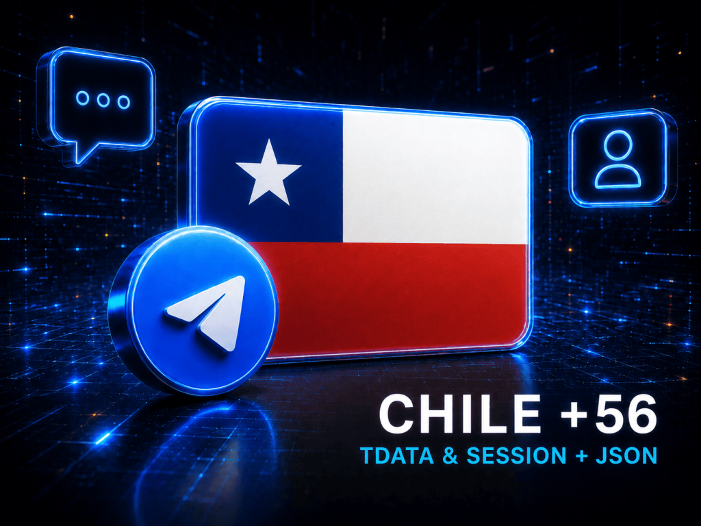 Chile +56 Telegram accounts TDATA, Session and JSON